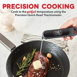 Top 10 😉 Dash Precision Quick-Read Meat Thermometer - Waterproof Kitchen And Outdoor Food Cooking Thermometer With Digital LCD Display - BBQ, Chicken, Seafood, Steak, Turkey, & Other Meat, Batteries Included White 🧨