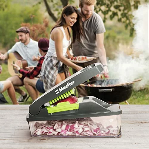 Promo β Mueller Austria Mueller Vegetable Chopper - Heavy Duty Vegetable Slicer - Onion Chopper With Container - Food Chopper Slicer Dicer Cutter - 4 Blad π― - Image 6