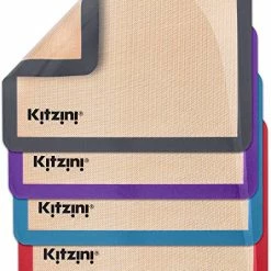 Discount ⌛ Kitzini Silicone Baking Mat Set. Non-Stick Silicone Mats For Baking. 4 Half Baking Sheets. BPA Free. Professional Grade Silicon Baking Sheet. Silicone Baking Mats For Cookies, Macarons & Pastry ✨