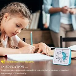 Outlet 🌟 Secura 60-Minute Visual Timer, Classroom Classroom Timer, Countdown Timer For Kids And Adults, Time Management Tool For Teaching (Blue & Blue) 🤩