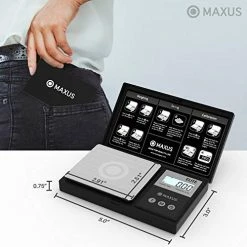 Flash Sale βοΈ Precision Pocket Scale 200g X 0.01g, MAXUS Elite Digital Gram Scale Small Scale Mini Food Scale Jewelry Scale Ounces/ Grains Scale, Easy To Carry, Great For Travel ,Backlit LCD, Stainless Steel Black π