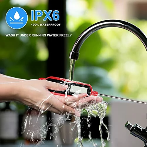 Discount π Lonicera Instant Read Digital Meat Thermometer For Cooking Food, Bread Baking, Water And Liquid Temperature, Waterproof And Long Probe For π¬ Candy, With Backlit LCD And Magnet (Red) π₯° - Image 2