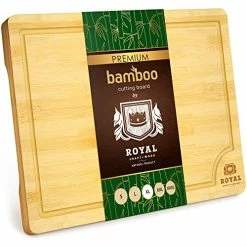 Hot Sale 👏 Extra Large Organic Bamboo Cutting Board With Juice Groove - Kitchen Chopping Board For Meat (Butcher Block) Cheese And Vegetables (XL 18 X 12") 🥰