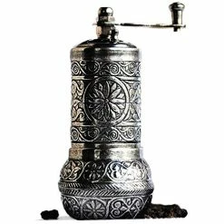 Best reviews of 😀 Bazaar Anatolia Turkish Pepper Mill Grinder Refillable Spice 4.2" Manual Crank Handle (Dark Silver) 😍