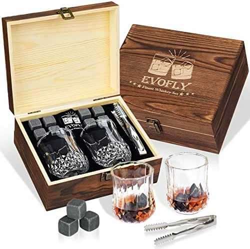 Deals π Oaksea π Birthday Gifts For Men, Whiskey Stones Rocks Chilling Gifts Set With Whiskey Glasses, Gift For Anniversary β Christmas For Dad Him Husband Boyfriend Brother, Cool Bourbon Scotch Cocktail Set Gift π - Image 11