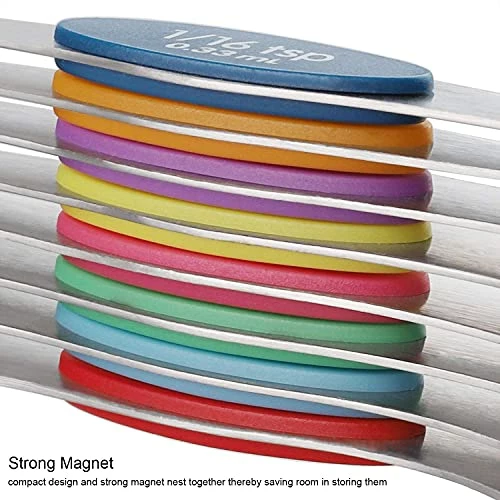 Wholesale π Forkmannie Magnetic Measuring Spoons Set Of 9 Stainless Steel Stackable Dual Sided Teaspoon Tablespoon For Measuring Dry And Liquid Ingredients Fits In Spice Jars β€οΈ - Image 3