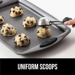 Best reviews of 👏 Gorilla Grip Premium Stainless Steel, Spring-Loaded Scoop For Fruit, Cookie And Ice Cream, Easy Squeeze And Clean Release, Comfortable Handle, Medium, 2 TBSP Scooper Size 30, Uniform Portions, Black 😉