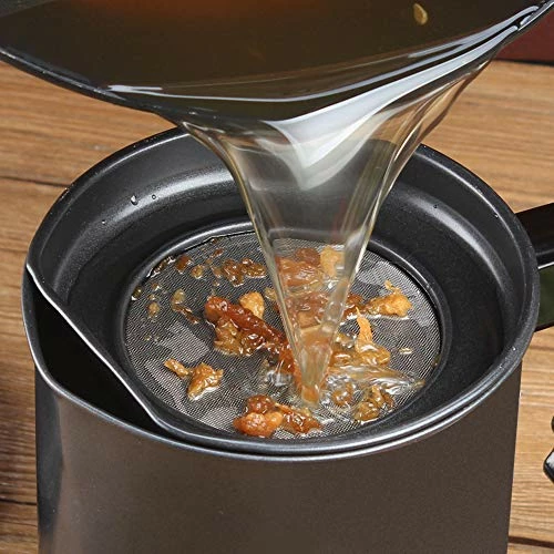 Deals π Bacon Grease Container With Strainer, Ourokhome 1.3L / 5.2 Cup Kitchen Used Cooking Oil Storage Can Grease Keeper With Fine Mesh Filter And Lid For Fat, Hot Frying Oil (Black) π₯° - Image 4