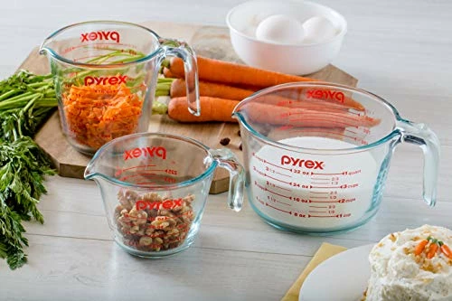Best Sale π Pyrex 3 Piece Glass Measuring Cup Set, Includes 1-Cup, 2-Cup, And 4-Cup Tempered Glass Liquid Measuring Cups, Dishwasher, Freezer, Microwave, And Preheated Oven Safe, Essential Kitchen Tools π€© - Image 4