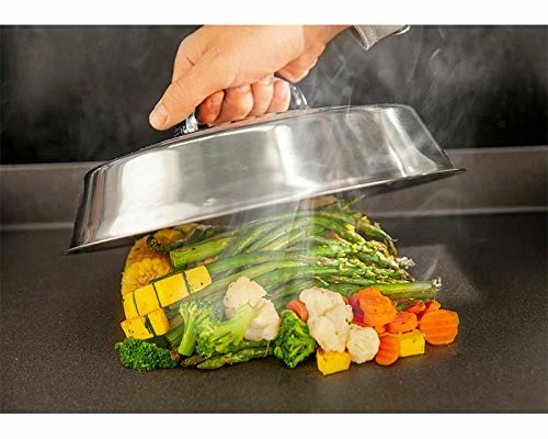 Best Sale π― Blackstone Griddle Accessories - 12 Inch Round Basting Cover - Stainless Steel - Cheese Melting Dome And Steaming Cover - Best For Use In Flat Top Griddle Grill Cooking Indoor Or Outdoor π - Image 4