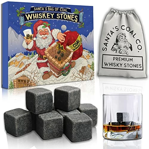 Flash Sale β¨ Pelto 15 Whiskey Stones In Gift Box W/Sack - Naughty List π Christmas Stocking Stuffers For Men. Bourbon Bar Gadget Gifts For Dad, White Elephant For Him Husband Boyfriend Adults. Soapstone Scotch Rocks π