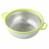Deals 🤩 HiramWare Stainless Steel Colander With Handle And Legs, Large Metal Green Strainer For Pasta, Spaghetti, Berry, Veggies, Fruits, Noodles, Salads, 5-quart 10.5” Kitchen Food Mesh Colander, Dishwasher Saf 😀