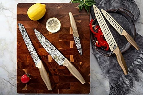 Top 10 βοΈ Karcu Knife Set, 5-piece Kitchen Knife Set Nonstick π§₯ Coated With 5 Knife Sheath Covers π - Image 5