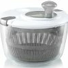 Best Sale 🧨 Gourmia GSA9240 Jumbo Salad Spinner - Manual Lettuce Dryer With Crank Handle & Locking Lid, BPA Free And Top Rack Dishwasher Safe,(5L) Gray 🧨