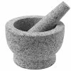 Best reviews of 😍 ChefSofi Mortar And Pestle Set - 6 Inch - 2 Cup Capacity - Unpolished Heavy Granite For Enhanced Performance And Organic Appearance - Included: Anti-Scratch Protector + Italian Recipes EBook 👏