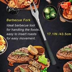 New 🤩 POLIGO 7PCS Golf-Club Style BBQ Tools Grilling Tools With Rubber Handle - Stainless Steel Grilling Accessories For Outdoor Grill Set Premium Grill Utensils Set 🎁 Christmas 🥳 Birthday Gifts For Dad Men Silver 🥰