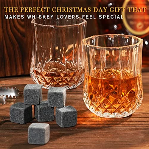 Deals π Oaksea π Birthday Gifts For Men, Whiskey Stones Rocks Chilling Gifts Set With Whiskey Glasses, Gift For Anniversary β Christmas For Dad Him Husband Boyfriend Brother, Cool Bourbon Scotch Cocktail Set Gift π